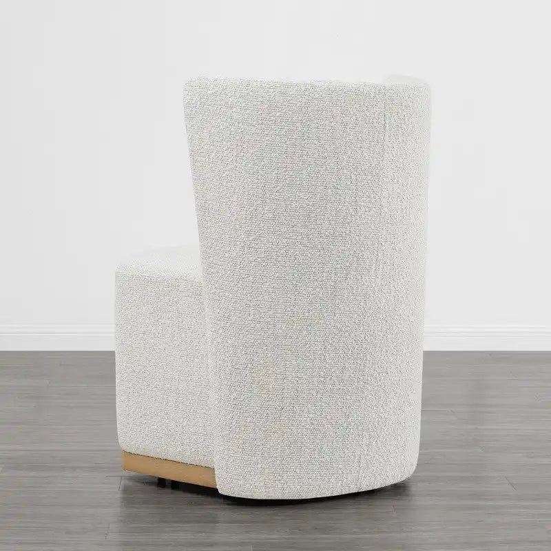 Brian Modern Dining Chairs with Casters&Wood Base Set of 2