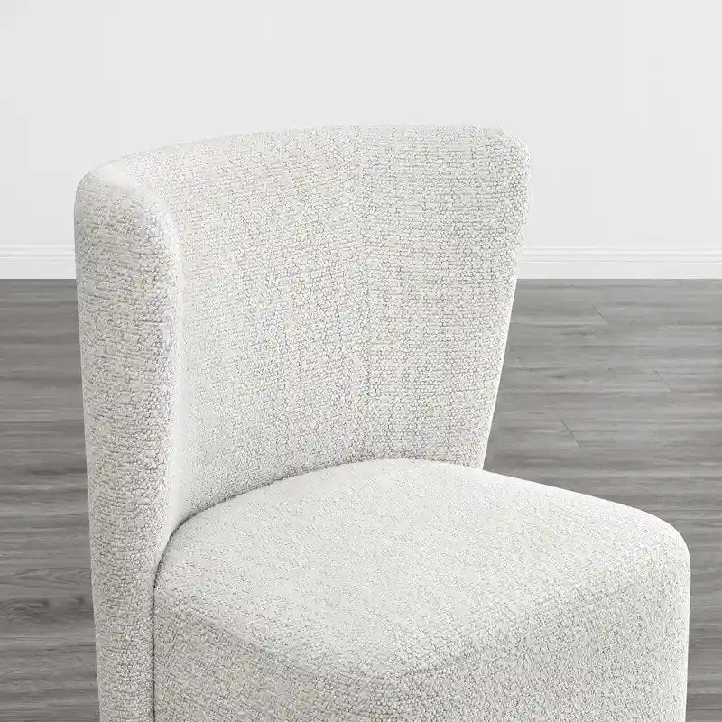 Brian Modern Dining Chairs with Casters&Wood Base Set of 2