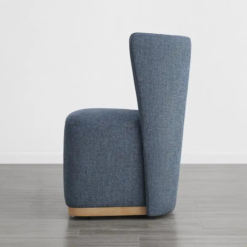 Brian Modern Dining Chairs with Casters&Wood Base Set of 2