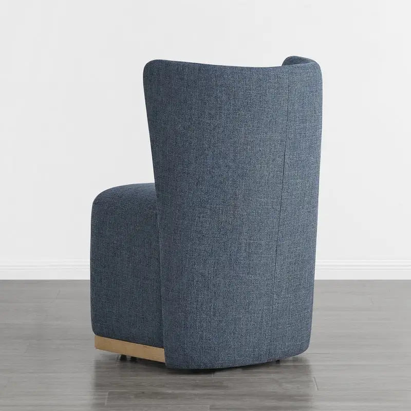 Brian Modern Dining Chairs with Casters&Wood Base Set of 2