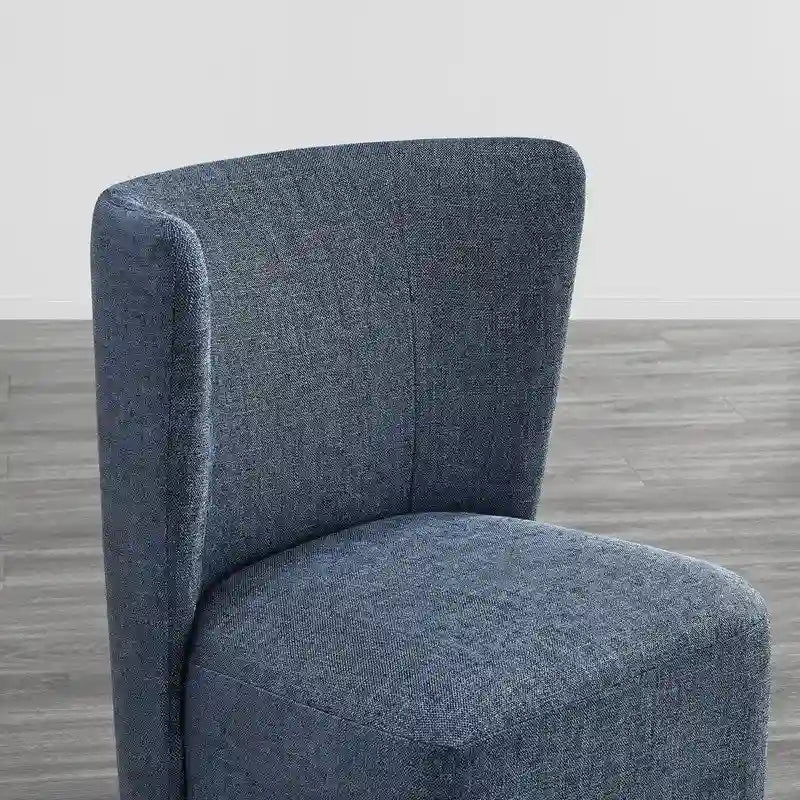 Brian Modern Dining Chairs with Casters&Wood Base Set of 2