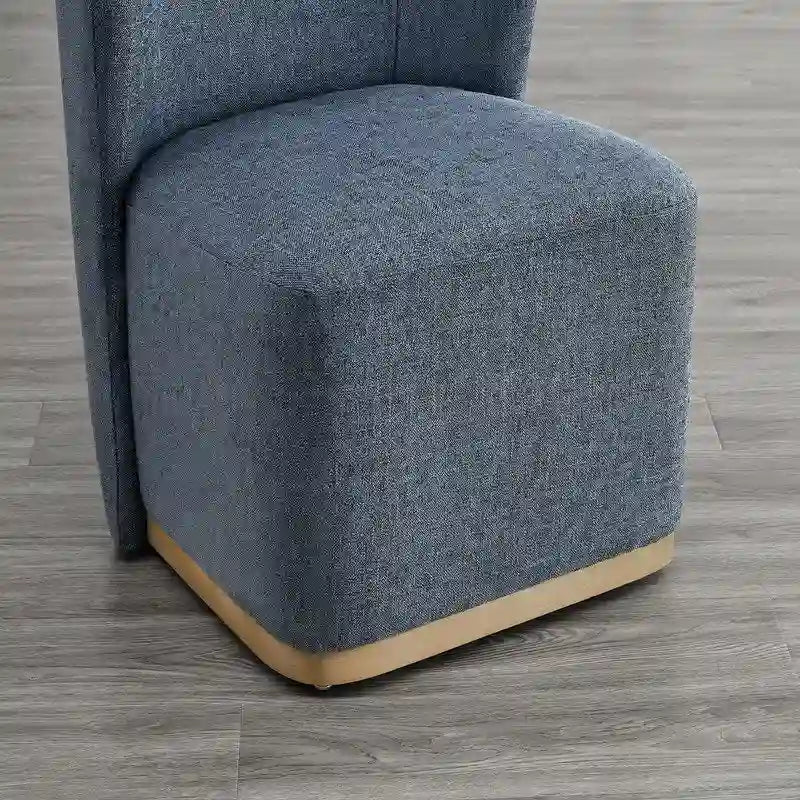 Brian Modern Dining Chairs with Casters&Wood Base Set of 2