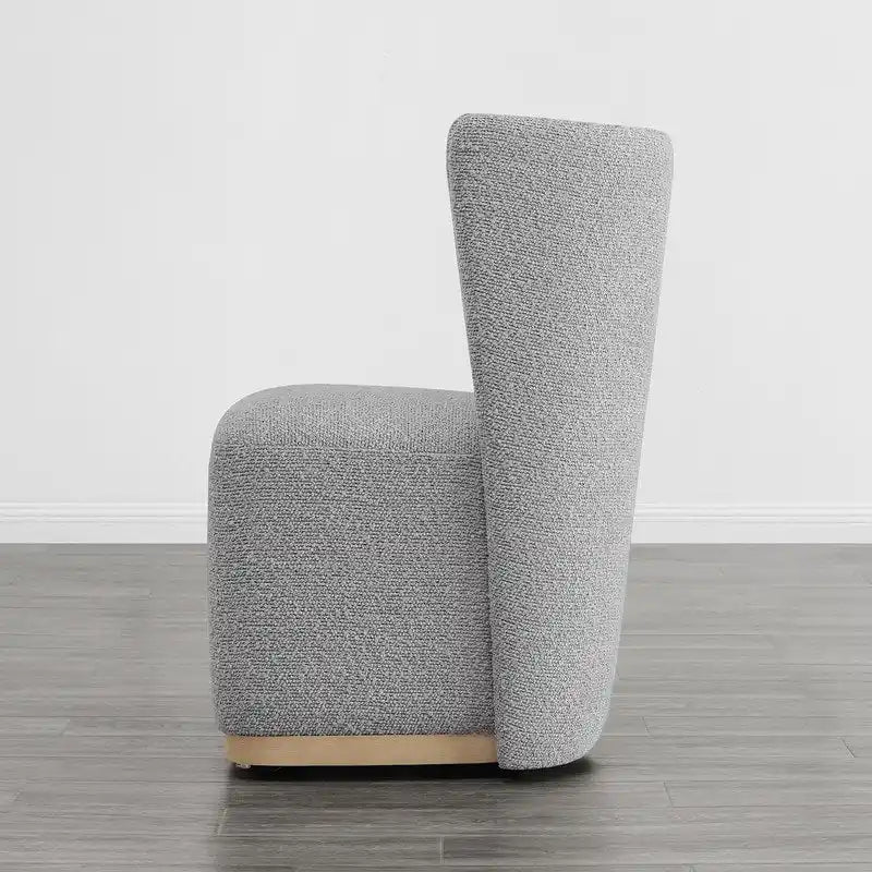 Brian Modern Dining Chairs with Casters&Wood Base Set of 2