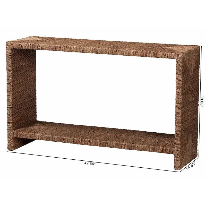 Liza Bohemian Natural Seagrass Console Table