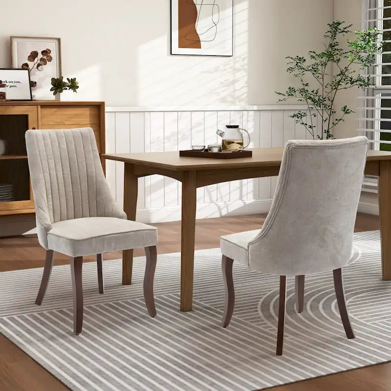 Upholstered Dining Side Chair Accent Chair Set of 2)