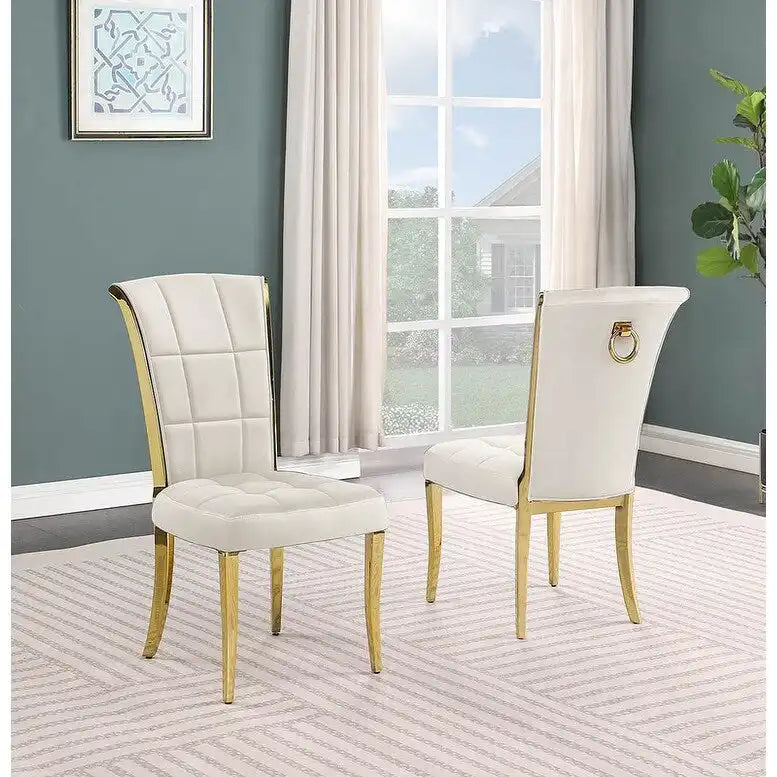 Best Quality Furniture D321-SC324-7 Dining Set with 78 White Marble Top