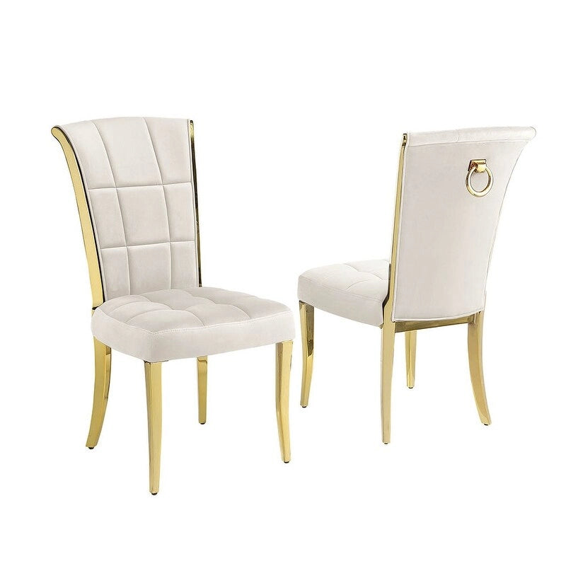 Best Quality Furniture D321-SC324-7 Dining Set with 78 White Marble Top