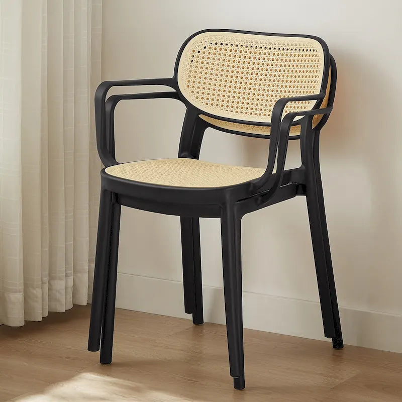 Art Leon Set of 2 Modern Stackable Indoor or Outdoor Dining Chair
