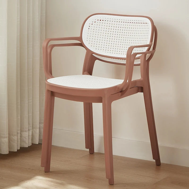 Art Leon Set of 2 Modern Stackable Indoor or Outdoor Dining Chair