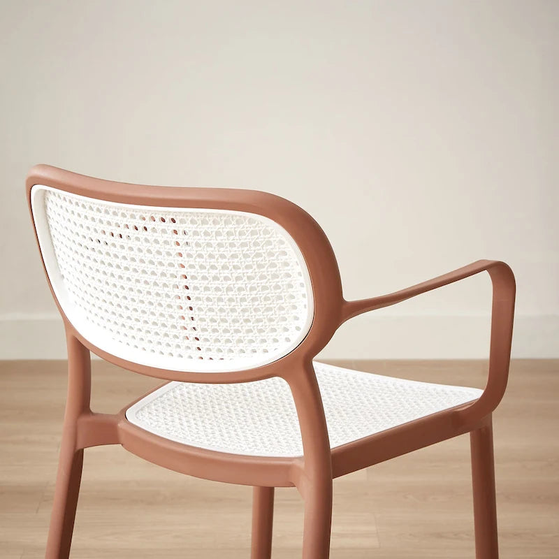 Art Leon Set of 2 Modern Stackable Indoor or Outdoor Dining Chair