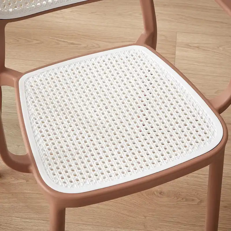 Art Leon Set of 2 Modern Stackable Indoor or Outdoor Dining Chair