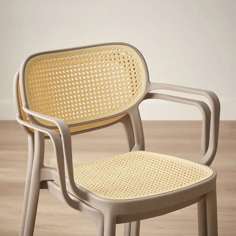 Art Leon Set of 2 Modern Stackable Indoor or Outdoor Dining Chair