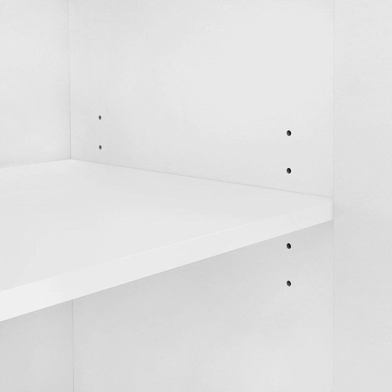 Wave Pattern Storage Cabinet with 2 Doors and 2 Drawers, Adjustable, Suitable for Study,Entrance and Living Room