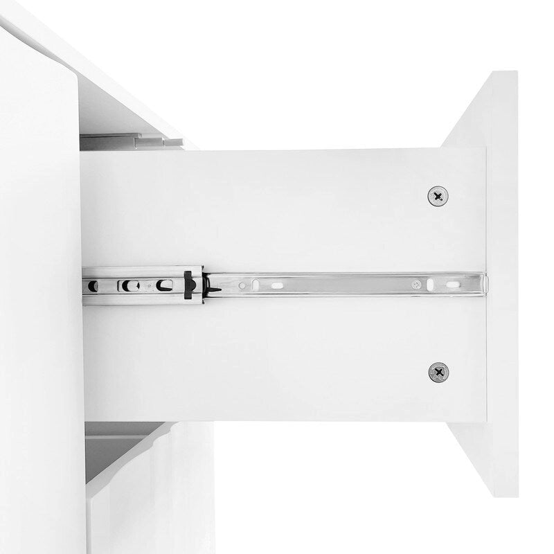 Wave Pattern Storage Cabinet with 2 Doors and 2 Drawers, Adjustable, Suitable for Study,Entrance and Living Room