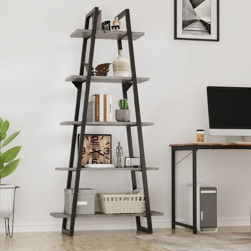 Trapezoidal cardboard bookshelf