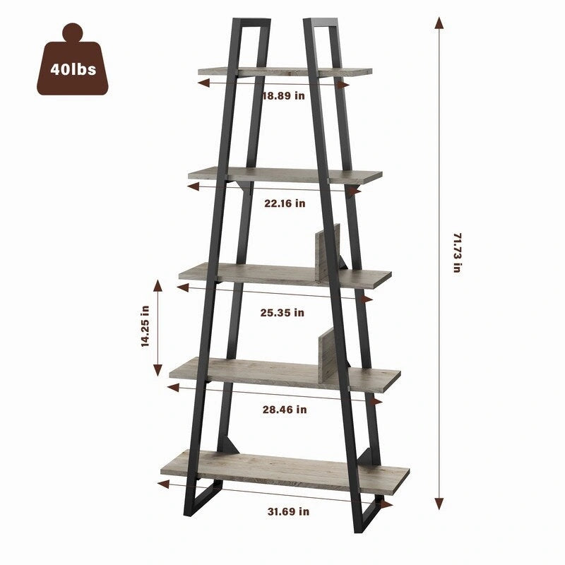 Trapezoidal cardboard bookshelf