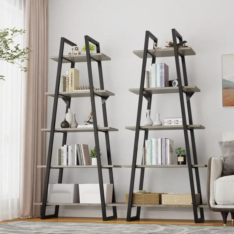 Trapezoidal cardboard bookshelf