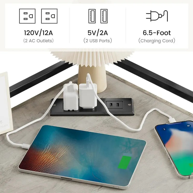 Corner Cabinet with USB Ports and Outlets