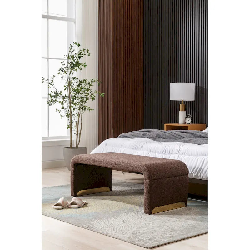 Bench With Gold Metal Legs