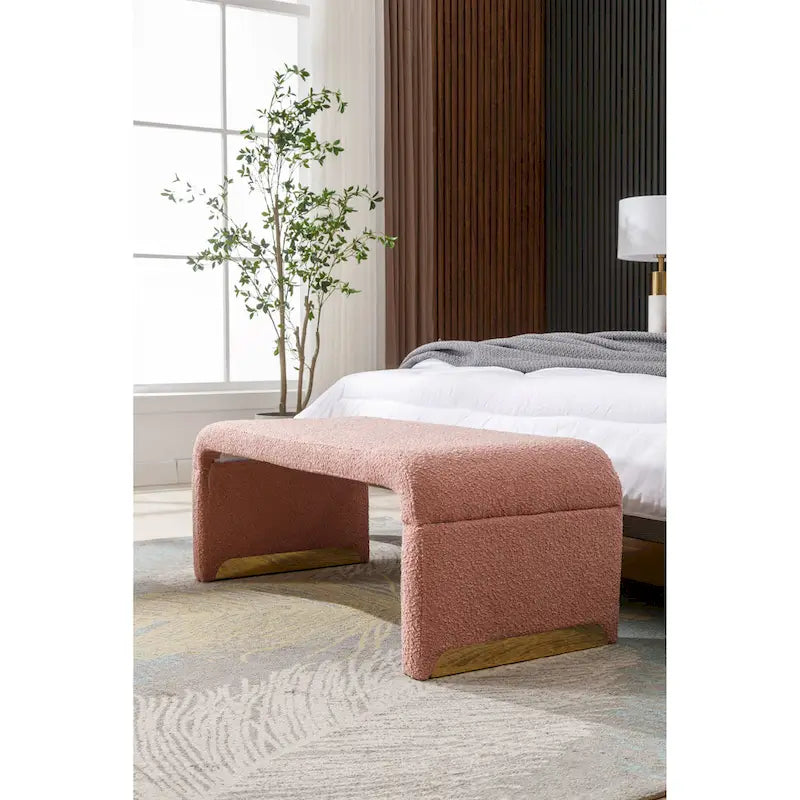 Bench With Gold Metal Legs