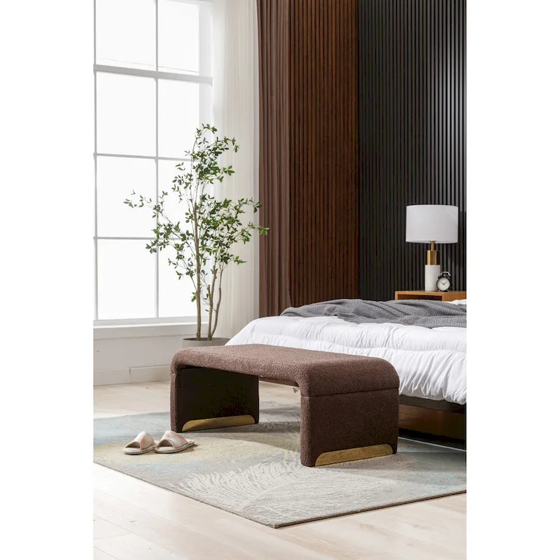 Bench With Gold Metal Legs