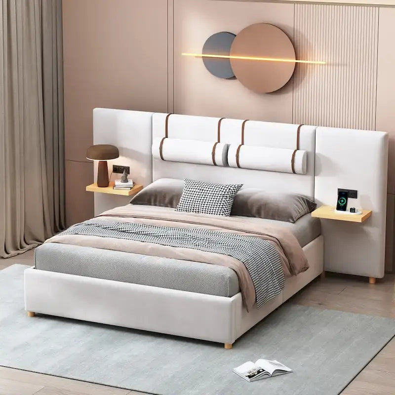 Queen Upholstered Platform Bed