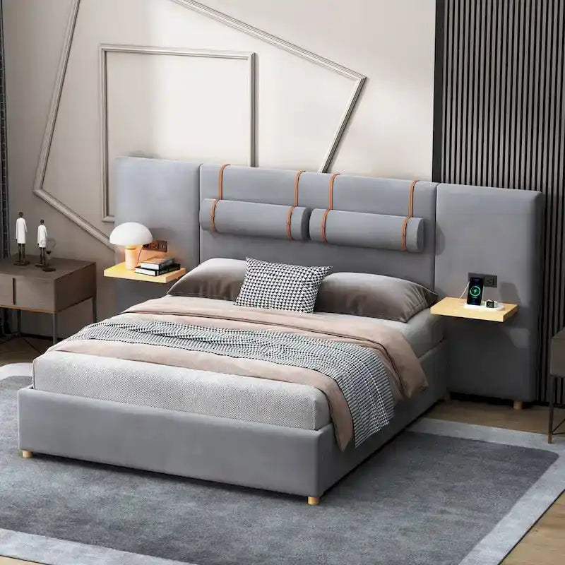 Queen Upholstered Platform Bed