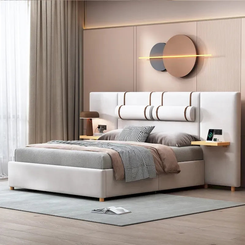 Queen Upholstered Platform Bed