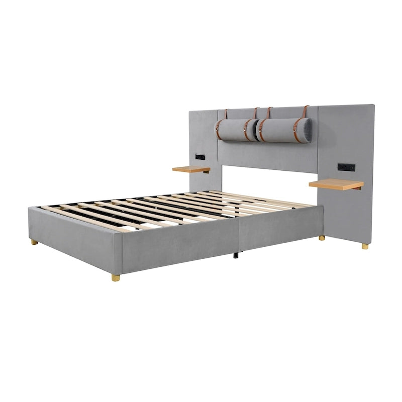 Queen Upholstered Platform Bed