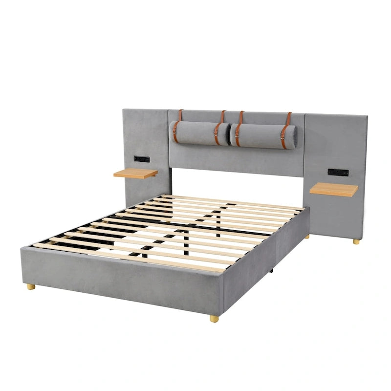 Queen Upholstered Platform Bed