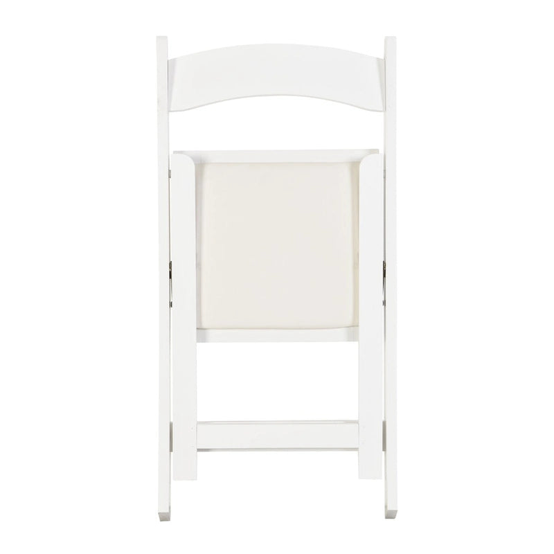 Upholstered Folding Chair,Space Saving, Easy To Carry, ,4PCS,Beige cushion/white shelf,Dining room