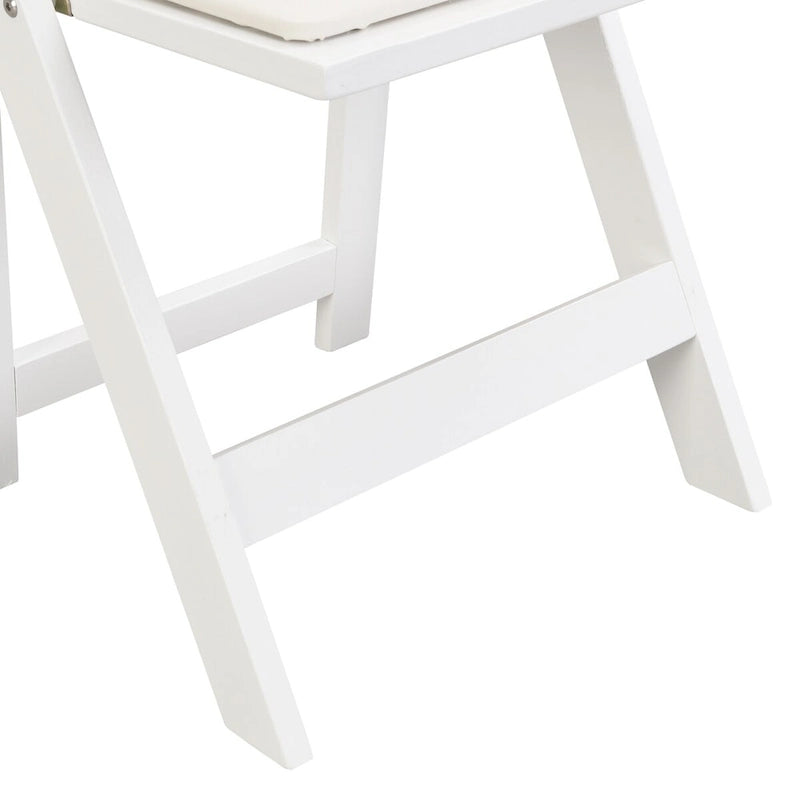 Upholstered Folding Chair,Space Saving, Easy To Carry, ,4PCS,Beige cushion/white shelf,Dining room