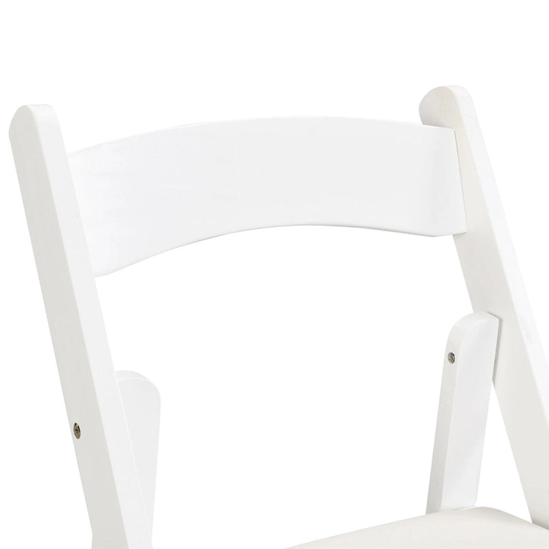Upholstered Folding Chair,Space Saving, Easy To Carry, ,4PCS,Beige cushion/white shelf,Dining room
