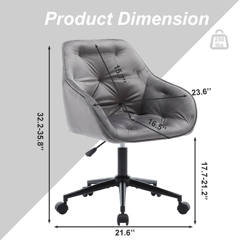 Velvet Home Office Chair