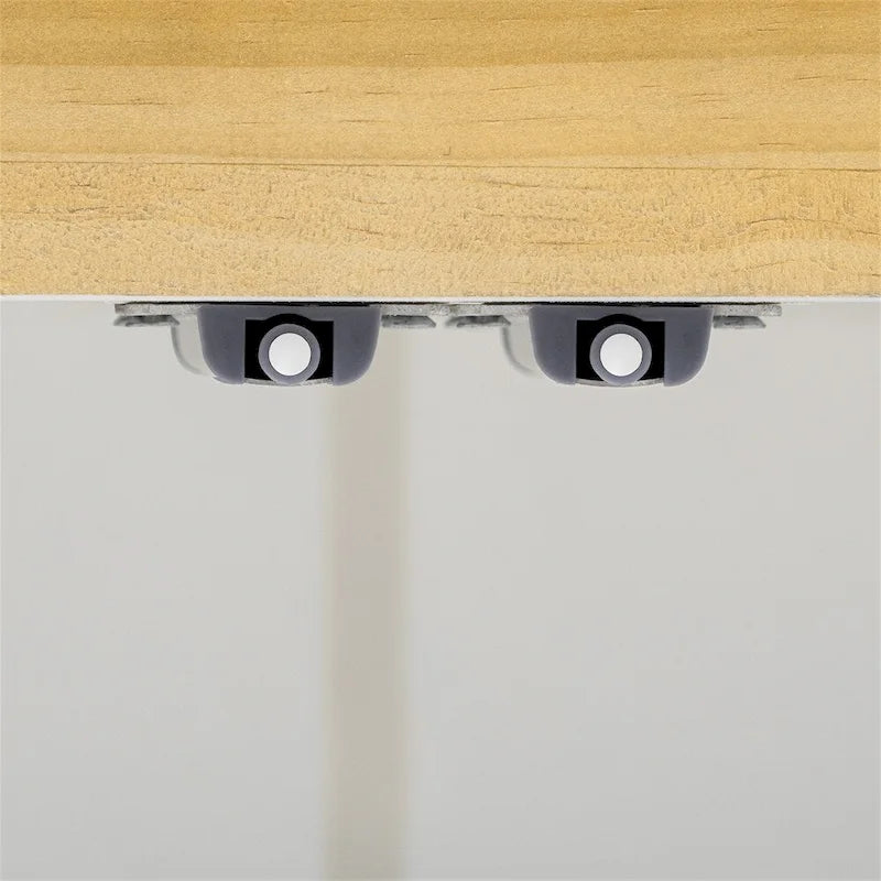 Wood Curved Corner Cabinet with Adjustable Shelves and 4 Door