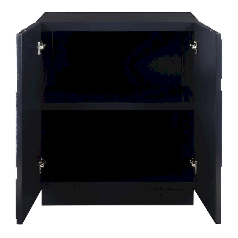 Uttermost Valeria 2 Door Glossy Blue Cabinet - 34 H X 30 W X 16.125 D