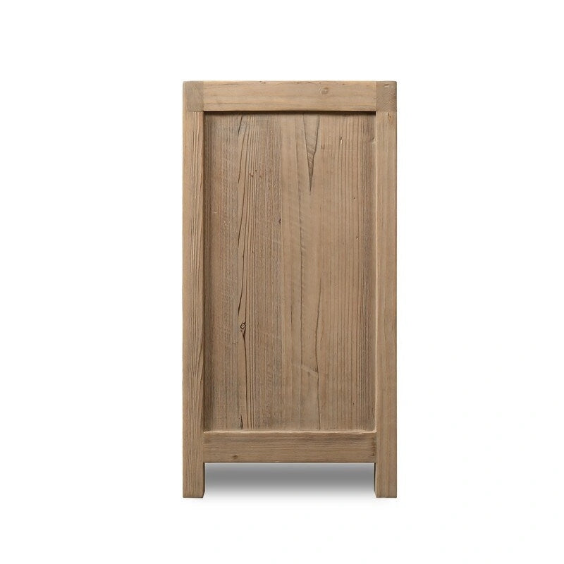 Two Drawers Cabinet Weathered Natural Solid Pine